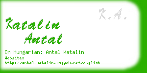 katalin antal business card